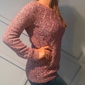 Tommy Hilfiger white and purple knit sweater